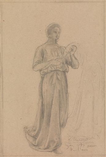 LOUIS JANMOT (Lyon 1814-1892 Lyon) Christ as Salvator Mundi.